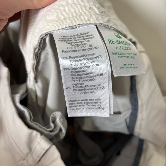 J Crew Tech Pants Mens 34x34 Light Beige Slim Fit 484 Preppy Stretch Golf Chino - Picture 7 of 7